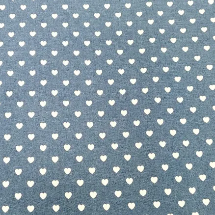 Denim Stoff 145cm 50 Herzen - 50cm