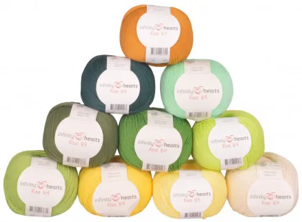 Infinity Hearts Rose 8/4 Garnpaket 19 Grüne und Gelbe Nuancen - 10 Stk - Grüne und Gelbe Nuancen