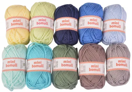 Järbo Minibomull Garnpakke 07 Baby Junge 10g - 10 Stk - Järbo Minibomull Garnpakke 07 Baby Junge